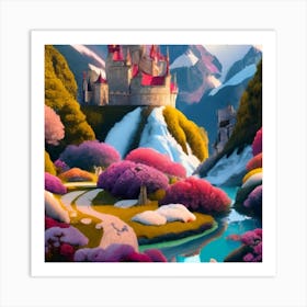 A beautiful and wonderful castle in the middle of stunning nature 5 Art Print