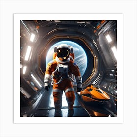 Astronaut In Space Art Print