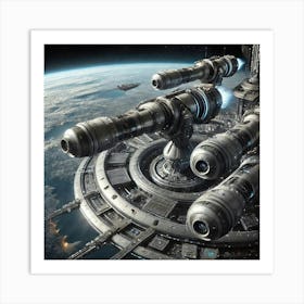 A Detailed View Of The High Altitude Defense Cannons Art Print