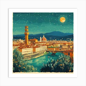 Night In Florence Art Art Print