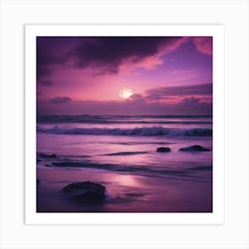 Sunset On The Beach 8 Art Print