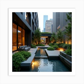 Modern Courtyard Art Print