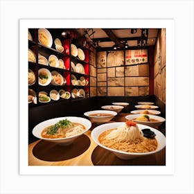 Asian Noodle Shop Art Print