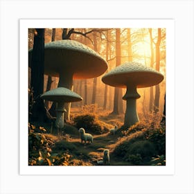 Mushroom Forest 27 Art Print