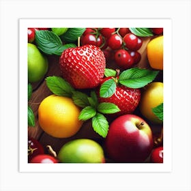 Fruits And Vegetables Art Print