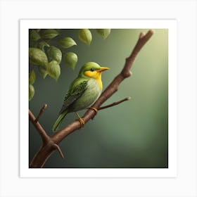 Bird On A Branch 11 Art Print