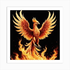 A Phoenix Rising From The Ashes Embodying Rebirth And Resilience 5 Art Print