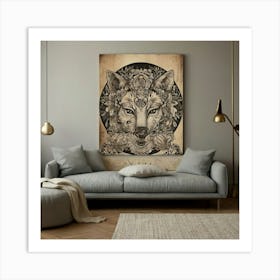 Wolf Painting Art Print