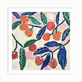 Cherries Matisse Style 7 Art Print