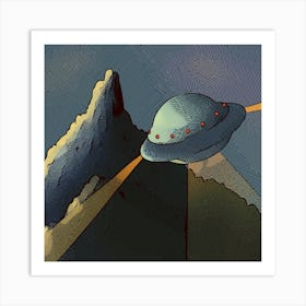 Alien Spaceship 1 Art Print