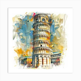 Leaning Tower Of Pisa 4 Art Print