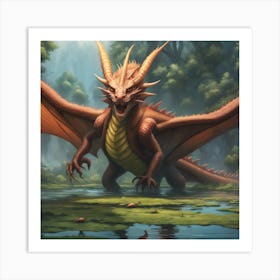 Dragon In The Forest 1 Art Print