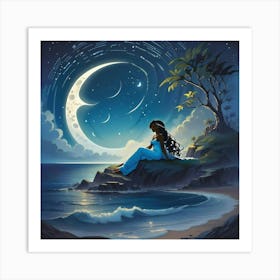Hawaiian Moon Art Print