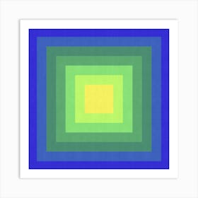 Squares gradient colors 6 Art Print