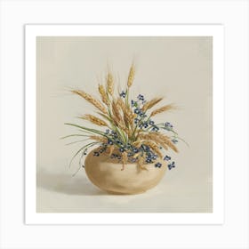 Wheat In A Vase 3 Art Print