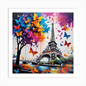 Butterflies In Paris Art Print