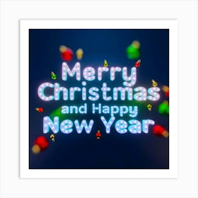 Merry Christmas And Happy New Year 6 Art Print