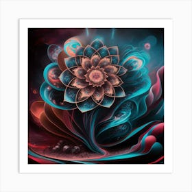 Psychedelic Flower 7 Art Print