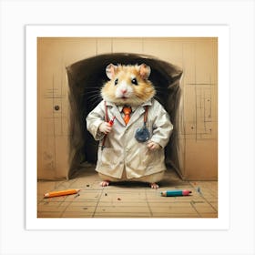 Doctor Hamster 4 Art Print