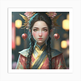 Miko Sakura Art Print