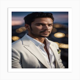 Man In White Suit Art Print