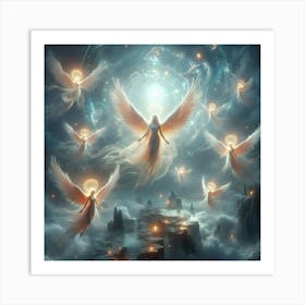 Angels In The Sky 8 Art Print