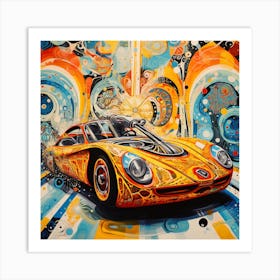 Psychedelic Car 3 Art Print