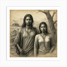 Man And A Woman Art Print