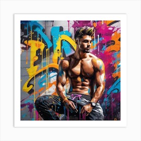 Graffiti Man 7 Art Print