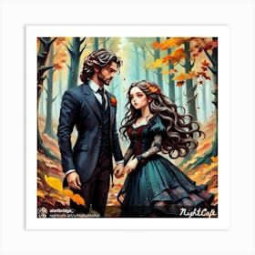 Victorian Couple Art Print