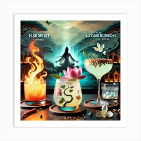 Sovereign Flame Elemental Cocktails Art Print