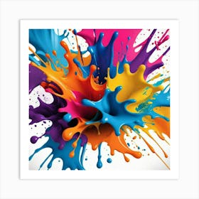 Colorful Paint Splash 2 Art Print