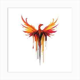 Phoenix With Generated AI. Wall Art Print Art Print