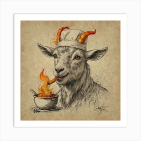 Goat Chef 1 Art Print