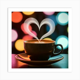 Coffee Cup With Heart 7 Art Print