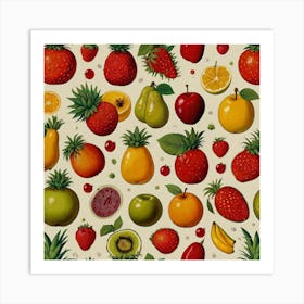 Fruit Pattern Art Print