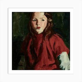 Girl In Red Art Print