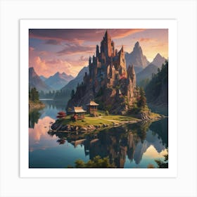 Asian Castle Art Print