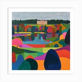 Colourful Gardens Château De Chantilly Gardens France 4 Art Print