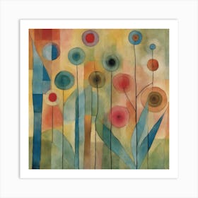 Blossoming, Paul Klee Botanical Abstract Art Print 1 Art Print