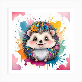 Heidi Happyhog's Magical Meadow Adventure: A cute hedgehog girl artwork for Kids Art Print