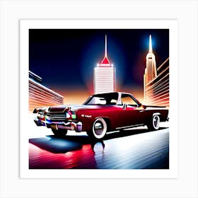 City lights El Camino Art Print