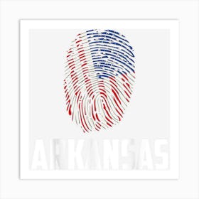 Arkansas Usa American Flag 4th Of July Art Print