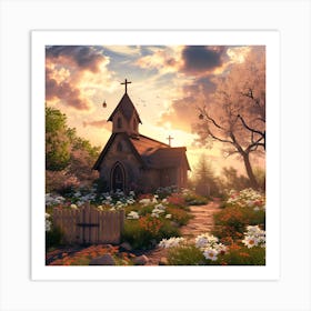 Church In The Countryside Art Print