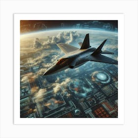 Futuristic Fighter Jet Art Print