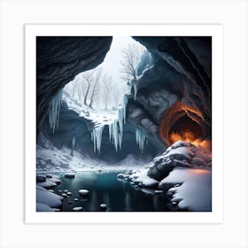 Ice Cave 2 Art Print