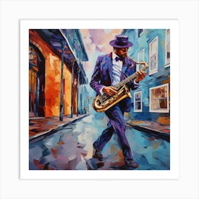 Saxophone Player 19 Art Print