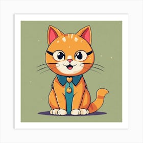 Cartoon Cat 1 Art Print