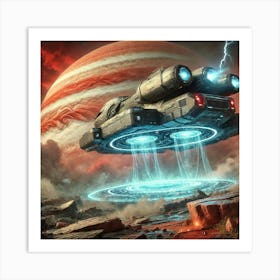 A Sci Fi Depiction Of A Cyclone Tank Utilizing Ant Art Print