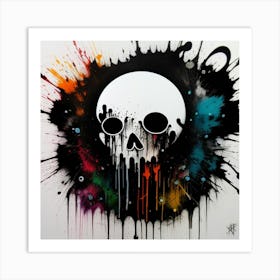 Skull Splatter 2 Art Print